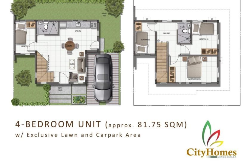 City Homes Minglanilla - 4BR Floor Plan
